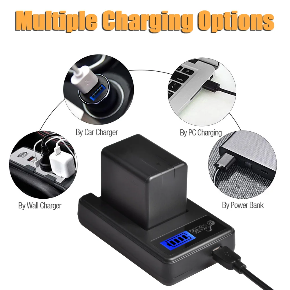 Аккумулятор и жк зарядное устройство для Panasonic VBK360 1 шт. моделей SD40 SD60 SD80 SDX1 H101 H85 H95