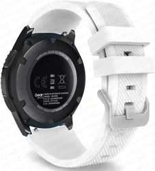 Versatile Silicone Smartwatch Band (20mm/22mm) - 22mm watch band (White)