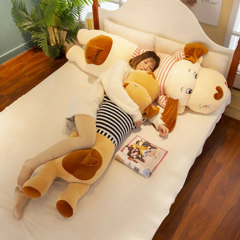 63" Giant Dog Plush Toy Big Dog Pillow Bed Pillow Soft Stuffed Animals Toy Gift Stuffed Animals
