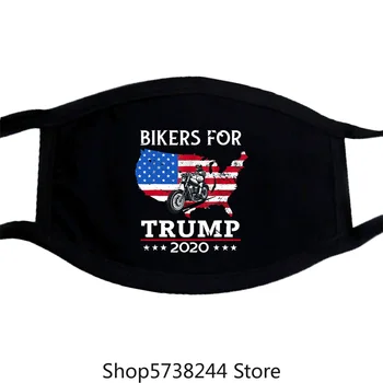 

Black Bikers For Trump 2020 Mask Mens S-3Xl Us 100% Cotton Washable Reusable Mask