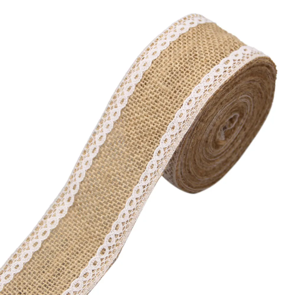 Beige G Ручной работы DIY свадебное рождественское кружево Мешковина в рулоне кружево пеньковая веревка украшение ремесло Мульти Стиль вьющиеся кружева лента# YL10 - Цвет: Beige G