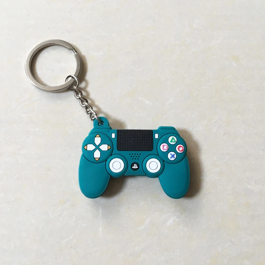 Mini Game Controller Keychain Portable PVC Soft Rubber Game Console Key Ring Hanging Backpack Pendant New Year Christmas Gift 