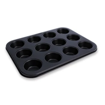 

NEW-12 Holes Square Cupcake Pan Muffin Tray Cupcake Mold Muffin Pan Carbon Steel Baking Pan Non Stick Bakeware Biscuit Pan