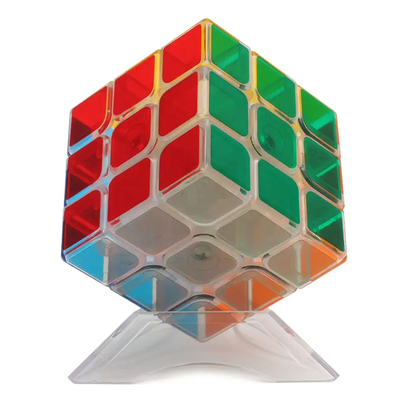 Профессиональный Прозрачный экстремальные гладкая Скорость куб Magic Cube детские развивающие Обучающие игрушки головоломки для детей и взрослых подарки EE50MF - Цвет: Transparent 333