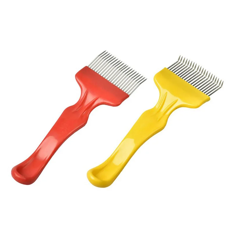 Горячая Нержавеющая сталь кроя вилка для меда 21-контактный вертикальный под углом 90 градусов; изогнутая игла для пчеловодства L99