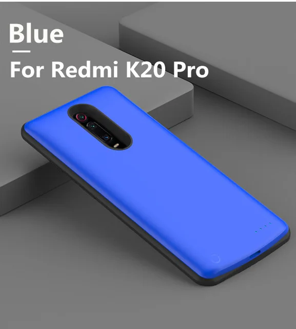 KQJYS 6500 мАч Зарядное устройство для Redmi K20 зарядное устройство чехол s Внешний аккумулятор чехол s для Xiaomi Redmi K20 Pro Чехол - Цвет: Blue for K20 Pro