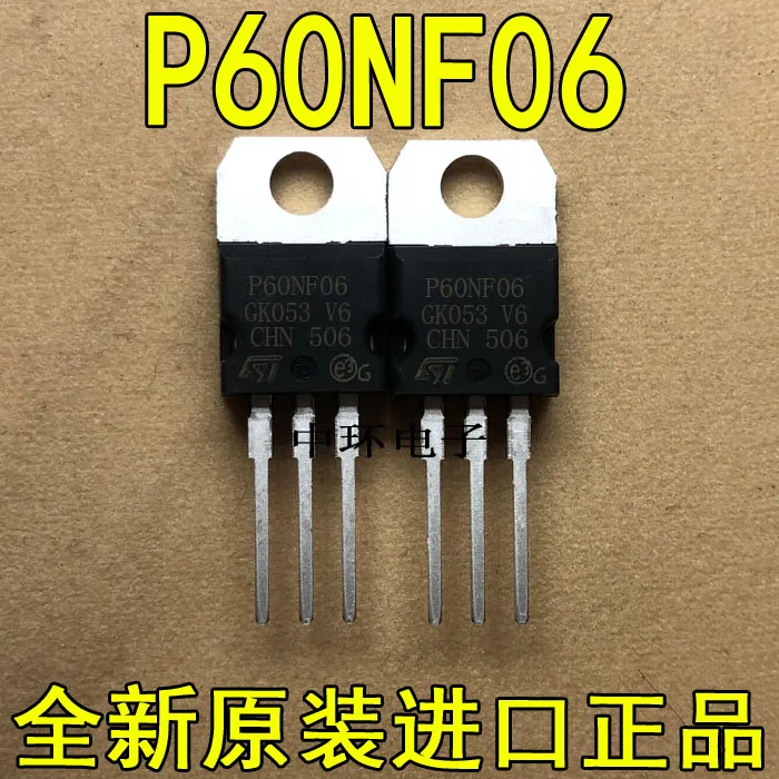 10 шт./лот STP60NF06 P60NE06P60NF06L 60A/60Vx m y