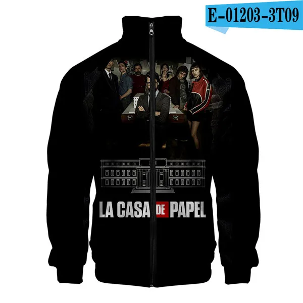 010 Толстовка с капюшоном La Casa De Papel костюм для косплея деньги heist дали грабежи бумажный дом аниме-толстовка мужские куртки и пальто женский топ - Цвет: 010