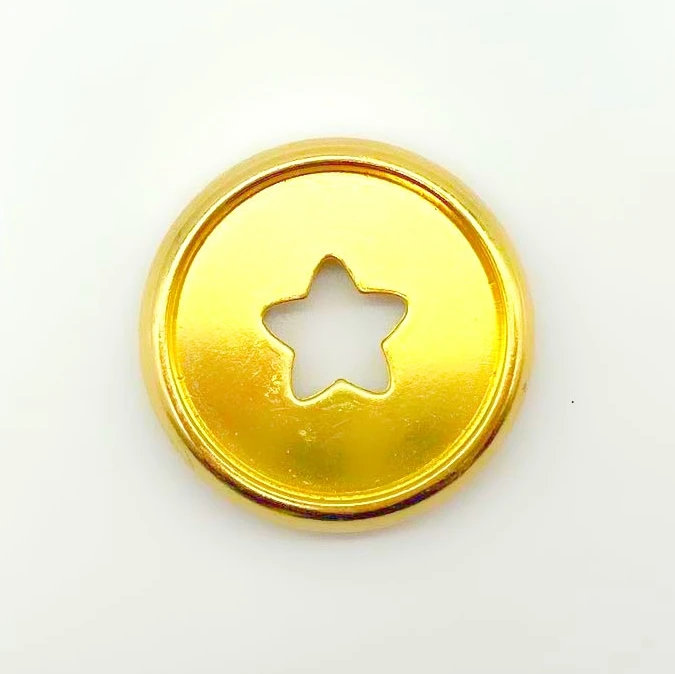 gold Флэш-диски для переплета 12 шт. 27 мм блокнот Грибное отверстие кнопка пластиковые аксессуары диск Пряжка Книга переплет диски A5 Биндер - Цвет: gold