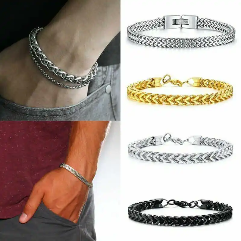 Модный Киль Серебряный наручный браслет из нержавеющей стали мужской браслет из нержавеющей стали браслет-цепочка Ювелирные изделия