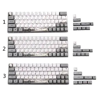 

73 key Ink Dye-Sublimation Keyboard Keycaps PBT OEM Profile Russian Keycap GH60 N0HC