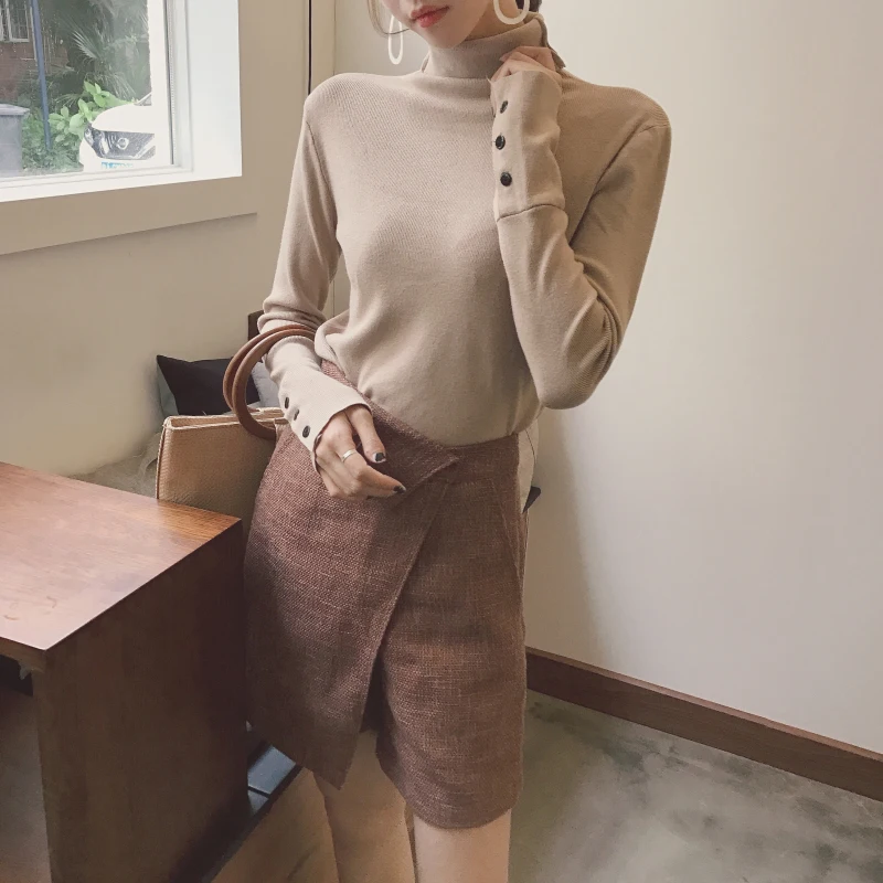 Pull femme nouveaute, свитер с высоким воротом, женский, Джерси, cuello alto mujer, pull col rouler femme, компьютерный трикотаж, 7351 50