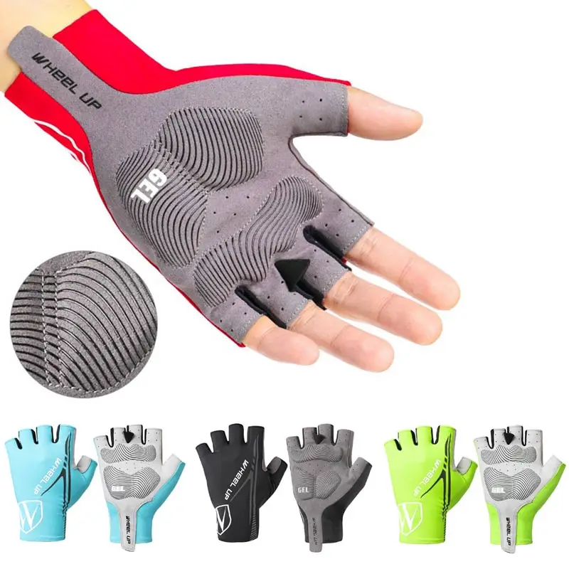 

Летние велосипедные перчатки с открытыми пальцами, амортизирующие гелевые мягкие дышащие перчатки унисекс для спорта на открытом воздухе, езды на горном и шоссейном велосипеде