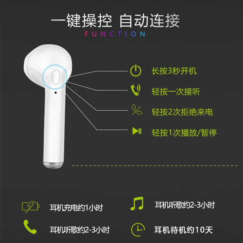 Bluetooth Wireless Headphones Tws4 2 Ears Ear Movement Headphone Hand Free Stereo Earbus With Mic For XIAOMI PHONE PC