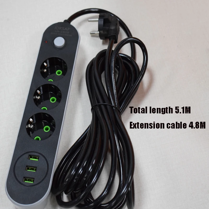 Extension Cable Universal Socket | Electrical Extension Cord Socket - New 5m  Cable 2 - Aliexpress