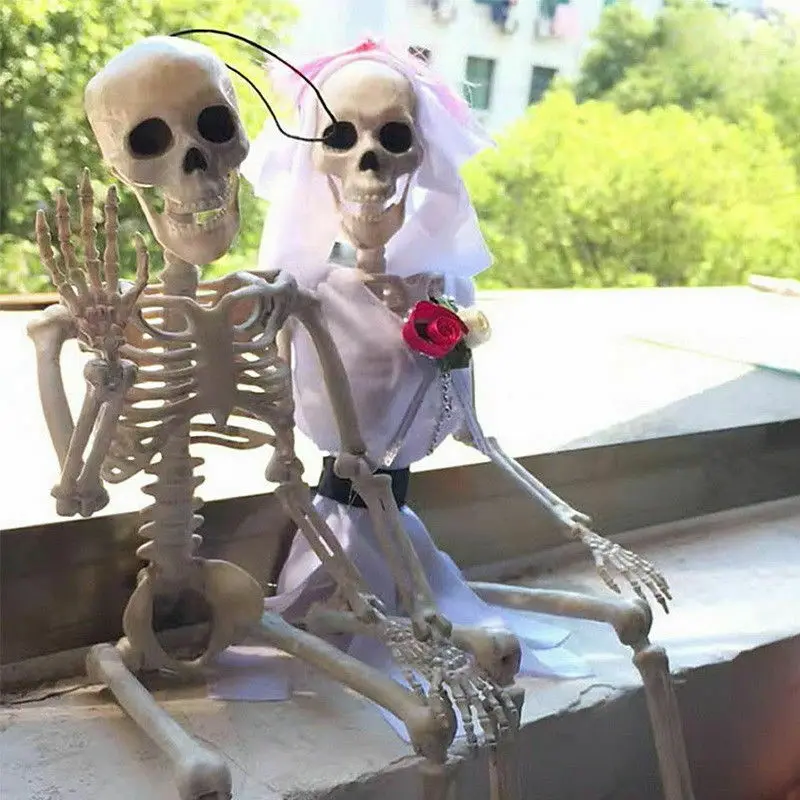 

40cm Poseable Full Life Size Human Skeleton Halloween Decoration Party Prop