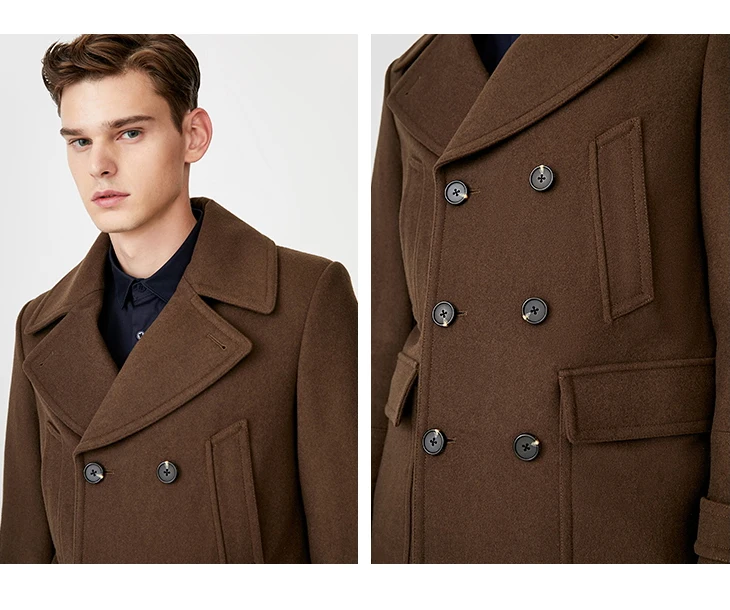 Избранное мужское шерстяное пальто осень и зима шерстяное пальто Верхняя одежда S | 419427547