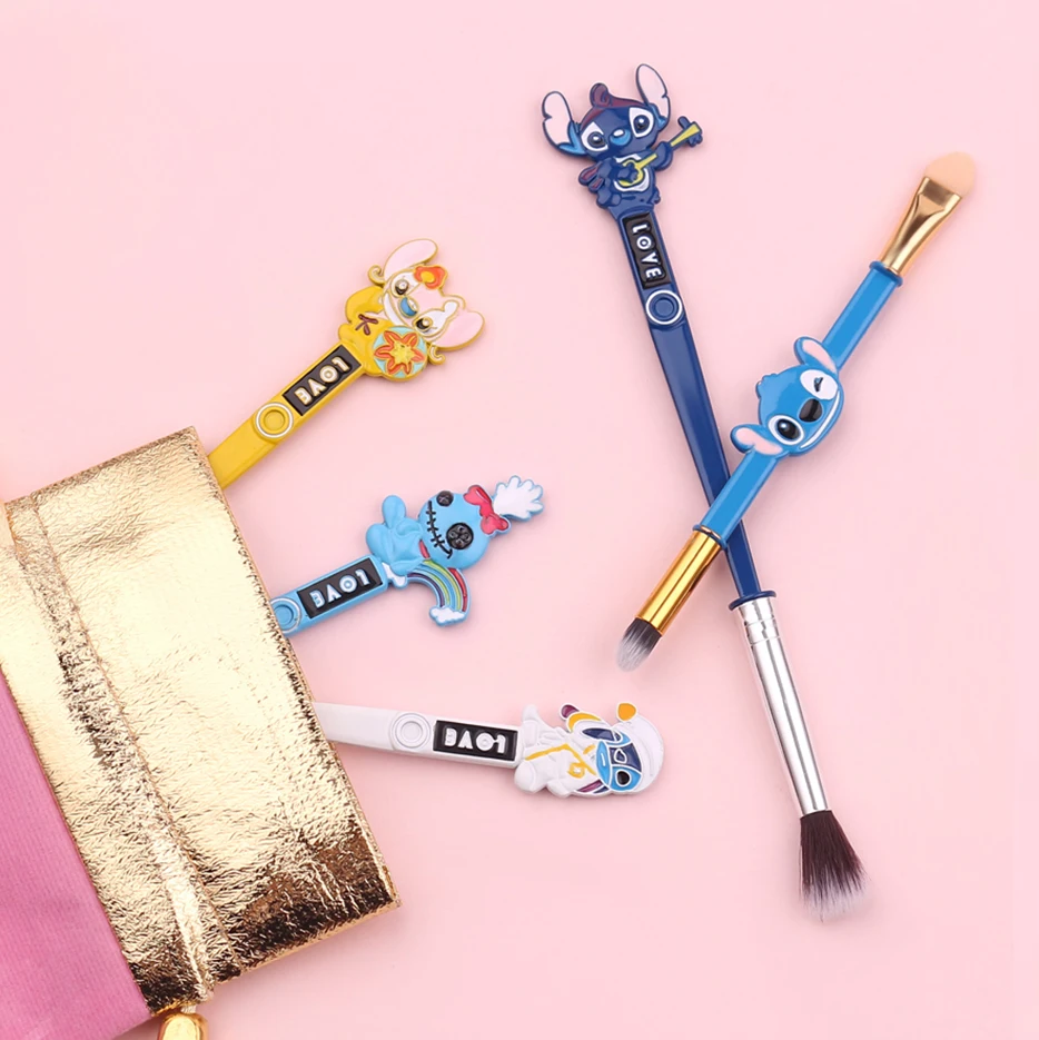 

Cartoon Lilo Stitch Makeup Brushes Set Beauty Kit Tool Blending Eyeliner Eyelash Eyebrow Lip Brushes For Cosmetic Make Up