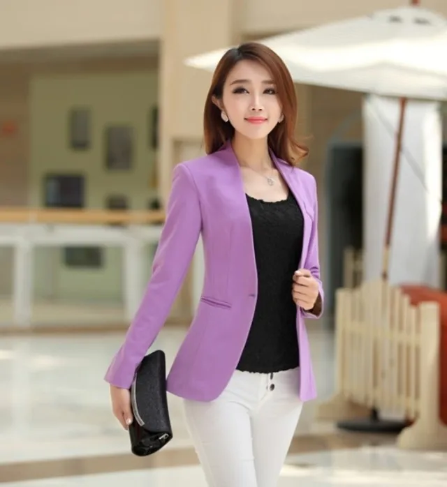 Mode herfst vrouwen жилет jas lange mouwen slim pak enkele knop vrouwelijke jas grote omvang jasje voorjaar Wilde