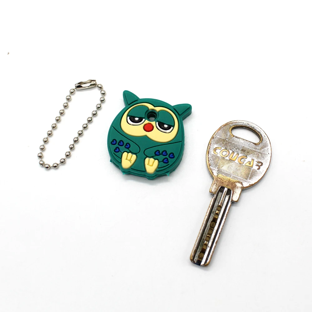 Cartoon Soft Silicone Protective Key Case Cover for Key Control Dust Cover Holder Women Cute Small Chain Pendant Keyring Key Case Key Holder Key Protector