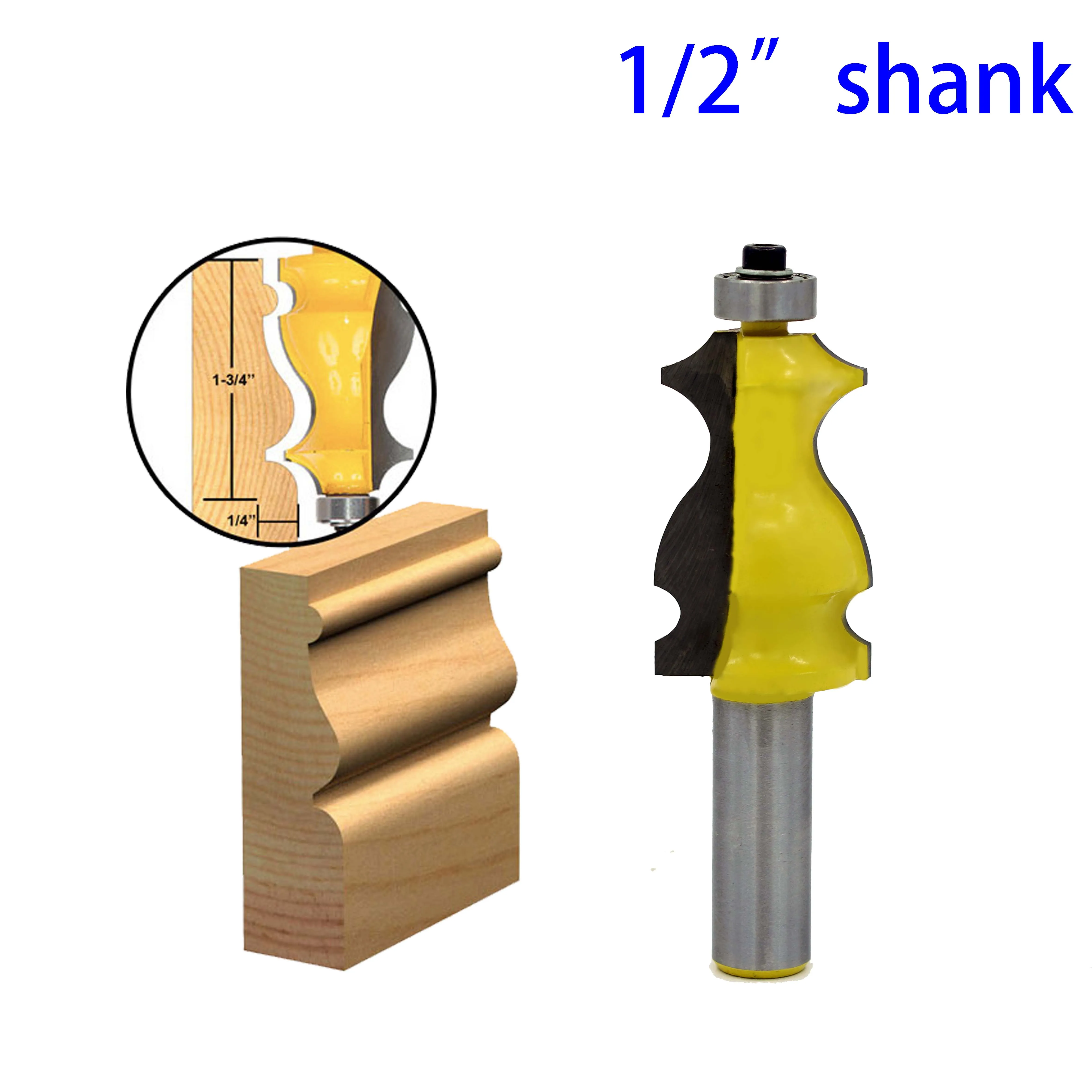 1PC Architectural Molding Router Bit 1/2" Shank Line knife Woodworking cutter Tenon Cutter for Woodworking Tools