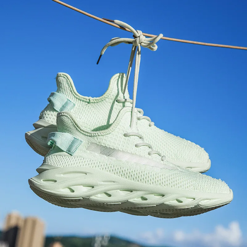 

2019 Autumn Hot Selling Fly Woven Breathable Coconut Trendy Shoes Cool Linen Flower Color Bottom Athletic Shoes Angel Reflective