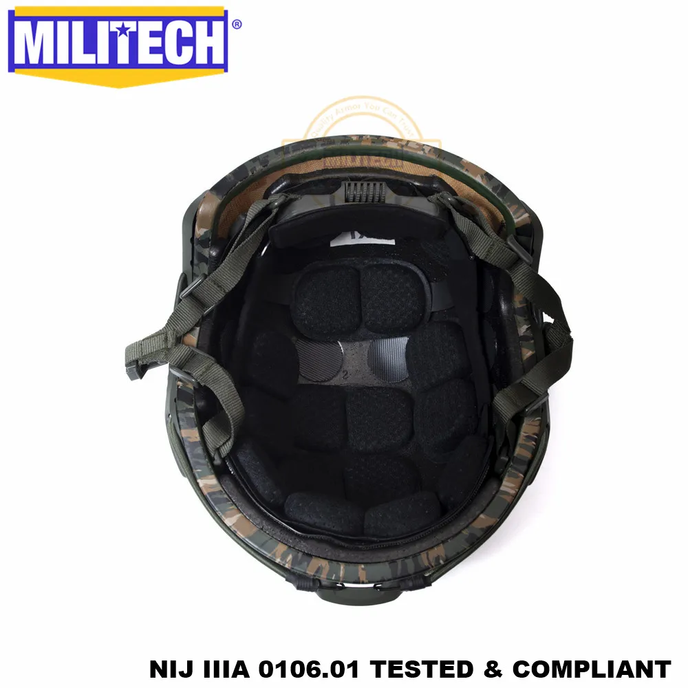 MILITECH AOR2 Лесной Камуфляж роскошный червячный циферблат NIJ уровень IIIA 3A Быстрый с высоким вырезом баллистический пуленепробиваемый шлем с 5 лет гарантии