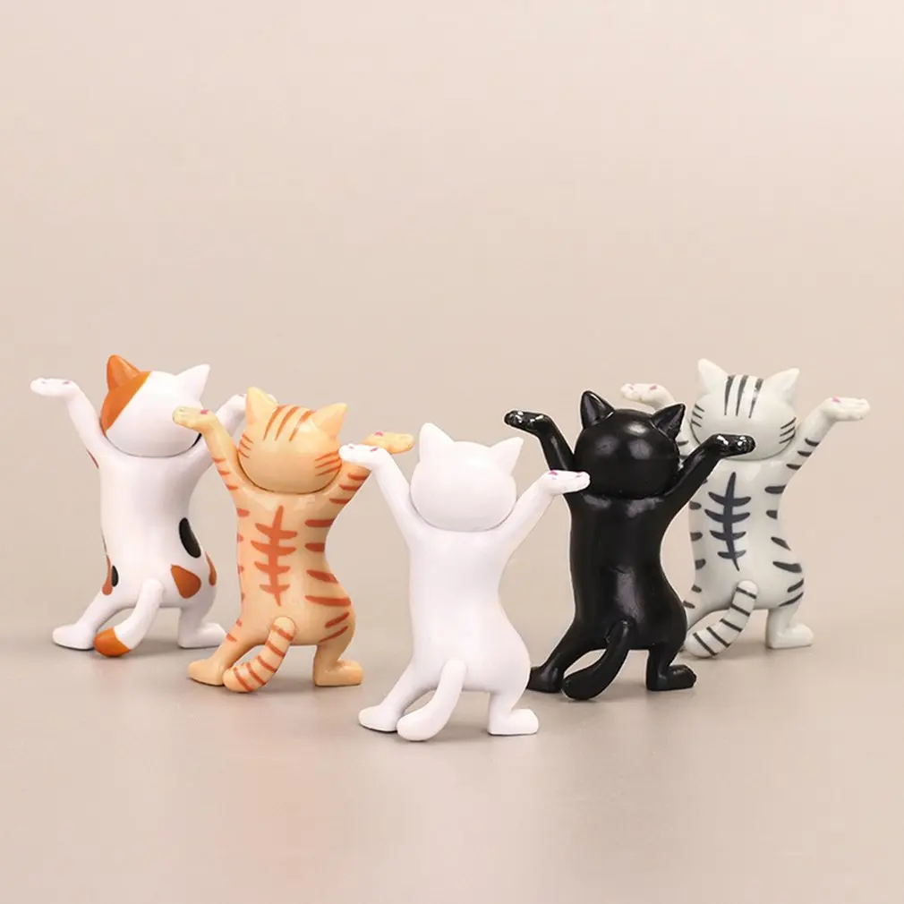 Portalápices de gato de dibujos animados, muñeco de juguete de gato bailarín hecho a mano, muñeco de juguete, ornamento de oficina, soporte para bolígrafo, modelo