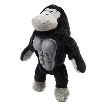 

Pet Dog Angry Animals Doll Toys Puppy Interactive Molar Chew Squeak Toys Doggy Angry Plush Bull/Wolf/Monkey Doll For Pet