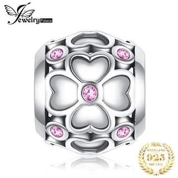 

JewelryPalace Clover Flower 925 Sterling Silver Beads Charms Silver 925 Original For Bracelet Silver 925 original Jewelry Making