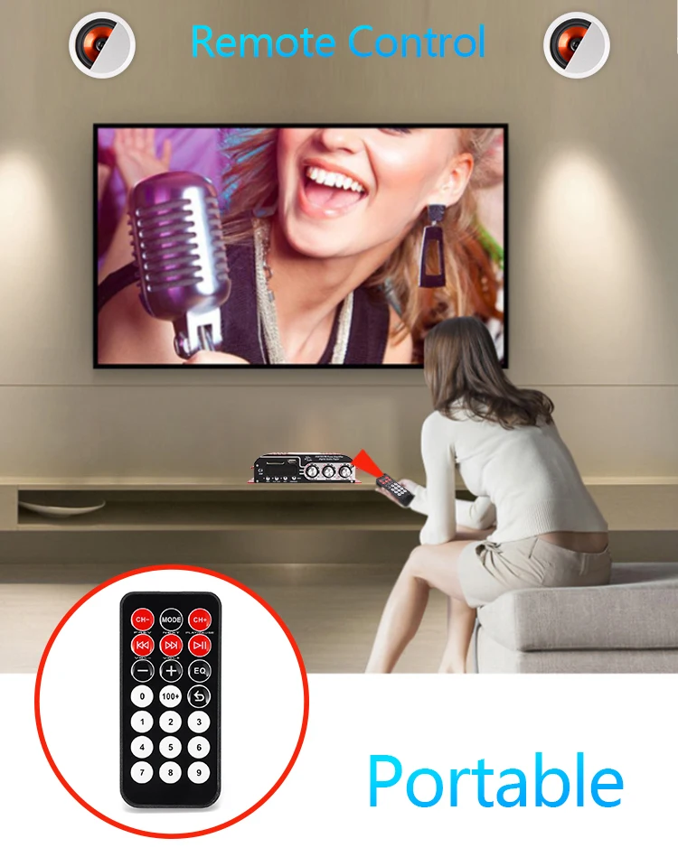 Kinter MA 500 усилитель мощности аудио плеер DC12V Поддержка USB SD AUX MP3 и FM радио