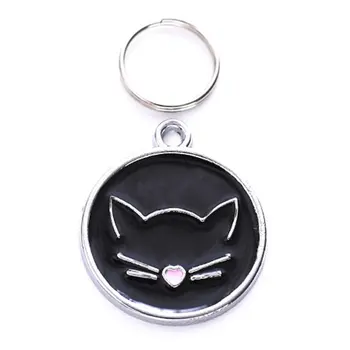 

2018 NEW Cat Face Zinc Alloy Pet ID Tag Identification Plate Mini Dog Cat ID Tag Collar Pendant Personalized Pet Accessories