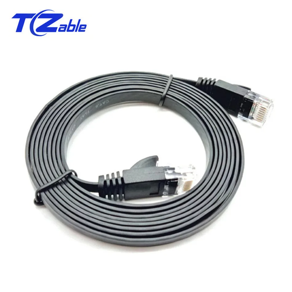 Rj45 Ethernet Кабель Cat 6 плоский кабель для локальной сети RJ 45 ультра тонкая Обложка