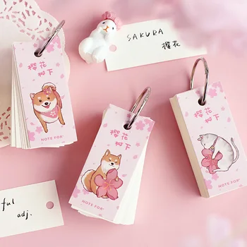 

8PCS/LOT soft Sprout Courtyard message loose-leaf memory card note memo pad
