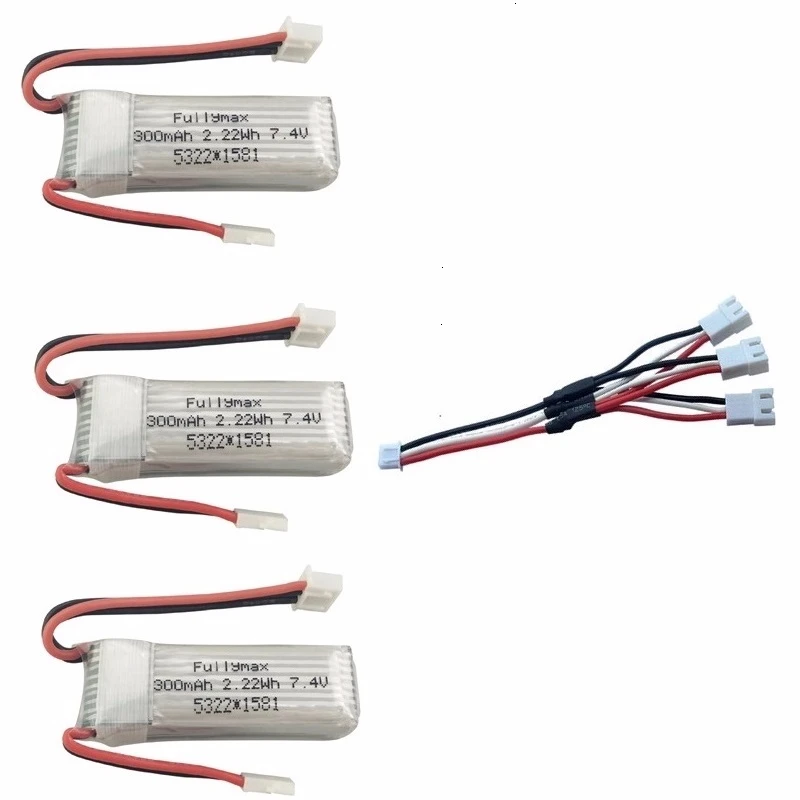 7,4 V 300mAh Lipo зарядное устройство наборы для XK DHC-2 A600 A700 A800 A430 2s 30C 7,4 v lipo батарея для WLToys F959 RC Самолет RTF - Цвет: Светло-серый