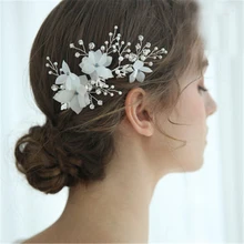 Милая Свадебная заколка для волос, Женские Ювелирные украшения, свадебные аксессуары, свадебные зажимы для волос ручной работы, головной убор невесты, женский головной убор с цветами