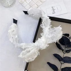 2020 New Lace Sequins Hair Bands Simple Atmosphere Bow Headbands For Women Summer Broadside Headwear