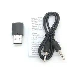 Transmetteur récepteur Audio sans fil Portable 2 en 1 5.0, adaptateur sans fil, transmetteur stéréo AUX 3.5mm pour haut parleur de voiture, PC et TV 
