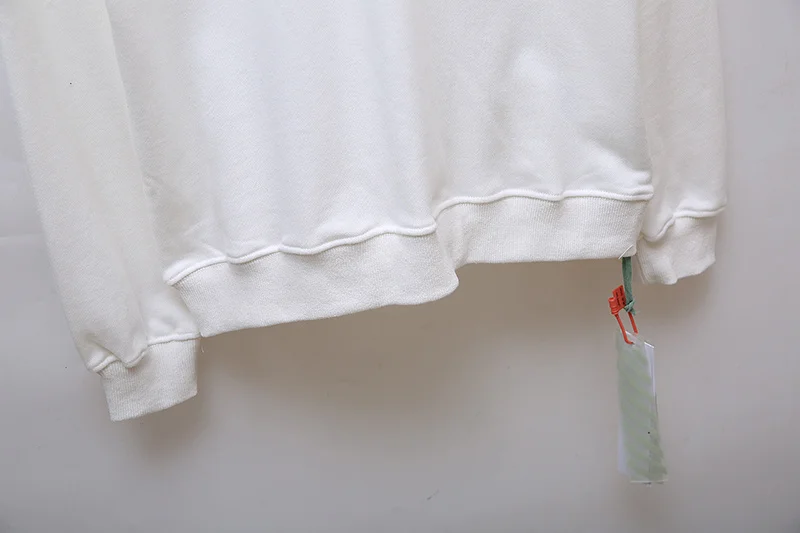 19ss Off-White OW Мужчины Женщины влюбленные листья стрелка Мода хлопок повседневные худи с круглым вырезом толстовка с капюшоном свободная Куртка Пуловер