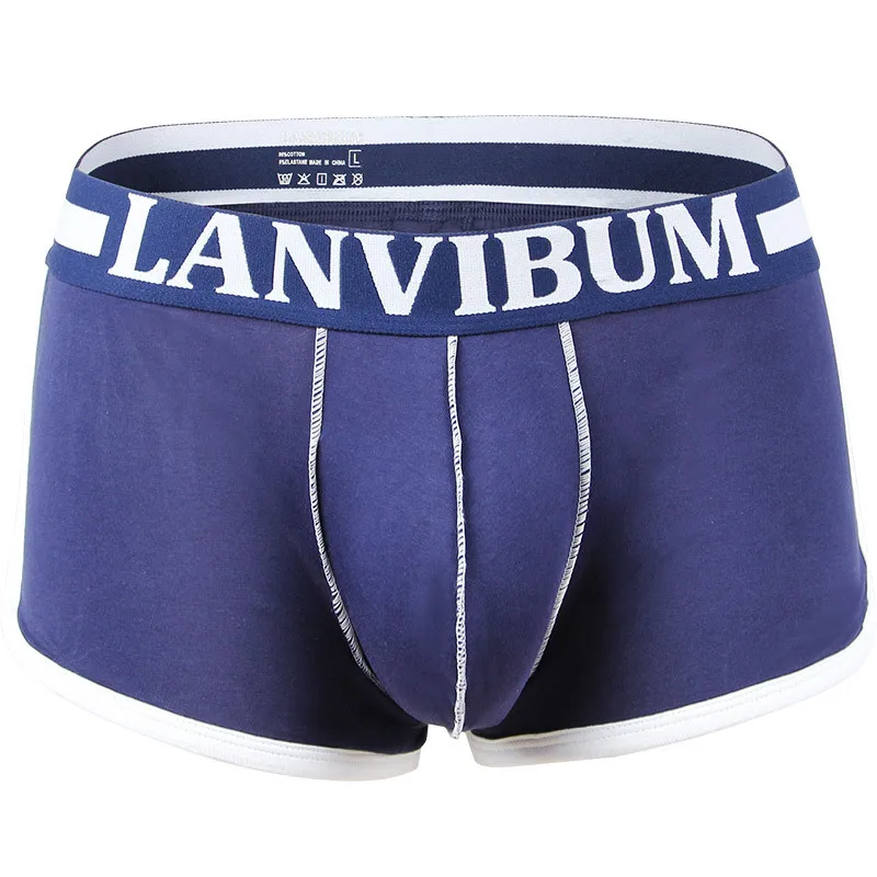 LANVIBUM мужские трусы боксеры cueca мужские хлопковые трусы мужские боксеры Лоскутные Мягкие Трусы Шорты Мужские трусы LA609