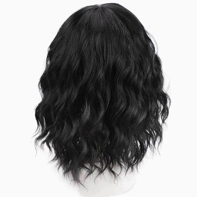 WS751-1B AISI BEAUTY Cut синтетические короткие парики для женщин черные с челкой пучки волос влажная волна парик натуральный косплей фиолетовый розовый - Цвет: WS751-1B