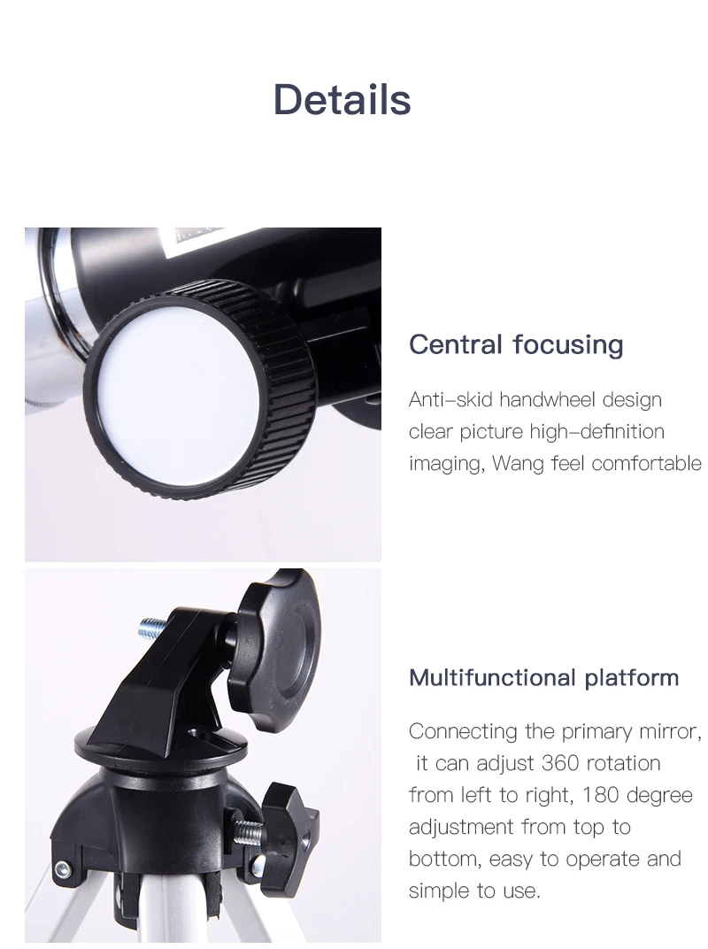 360/50 мм с переменным фокусным расстоянием HD Открытый Монокуляр пространство астрономического телескопа с Портативный штатив-Трипод с фокусирующей оптикой для наблюдения точечных целей телескопическая высокое качество
