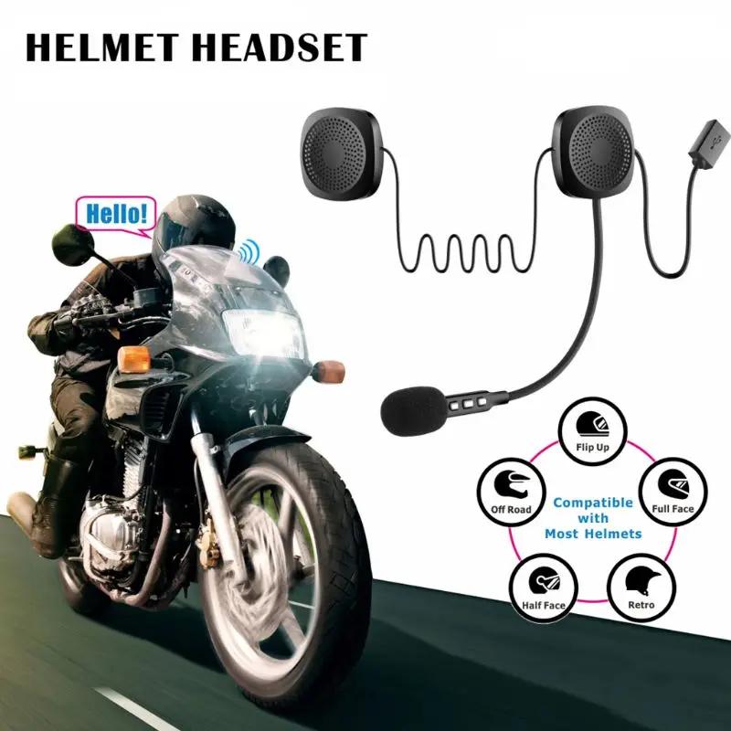 1 комплект мотоциклетных беспроводных Bluetooth наушников Hands-free шлем гарнитура Интерком