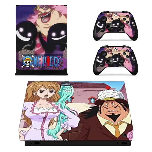 Аниме one piece Луффи кожи наклейка для Microsoft Xbox One X консоль и контроллер для Xbox one X кожи виниловая наклейка - Цвет: Зеленый