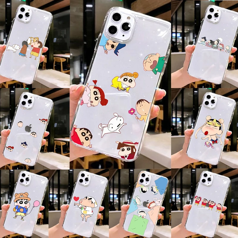 Japanese Cartoon Crayon Shin-chan Soft silicone transparent Phone Case For iPhone X XR XS MAX 11pro 7 8 6splus 5S SE Back cover | Мобильные