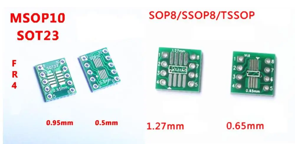 5 шт. адаптер печатной платы комплект SMD QFP LQFP QFN FQFP поворот к DIP SOP MSOP SSOP TSSOP SOT23 8 10 14 16 20 24 28 SMT к DIP