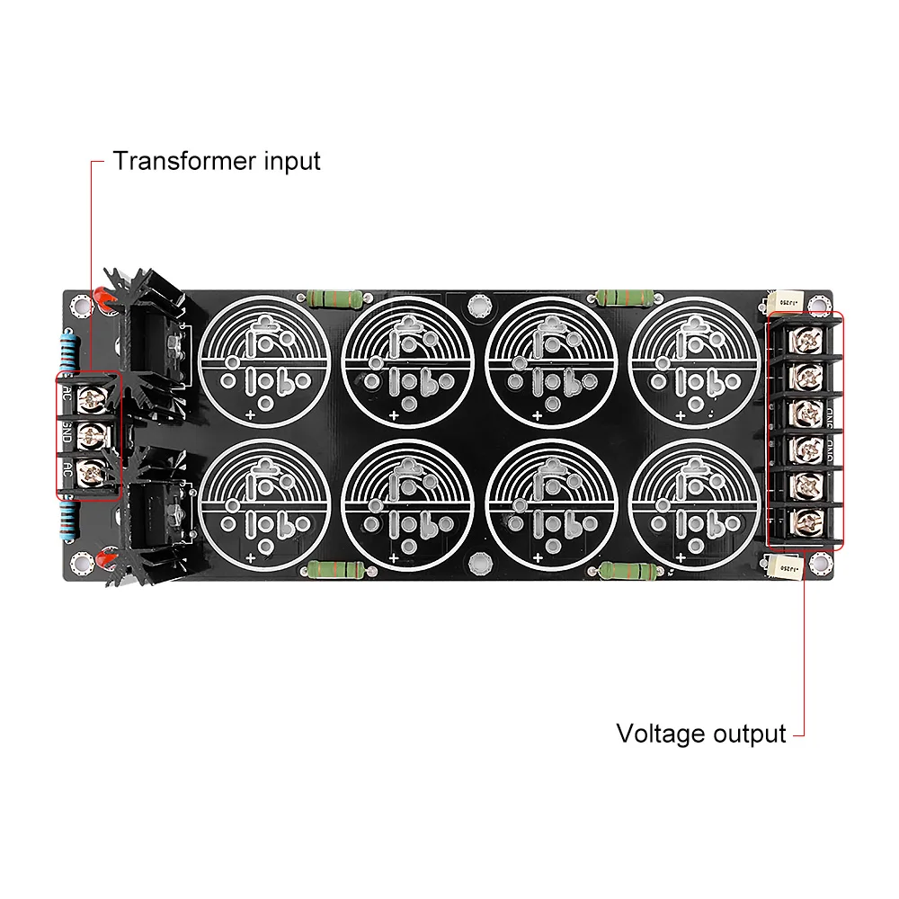 Aiyima 120a Fonte de Alimentação Retificador Filtro Capacitor Placa Peças Capacitores 35 mm Faça Você Mesmo Amplificador Áudio Pcb Placa - Image 6
