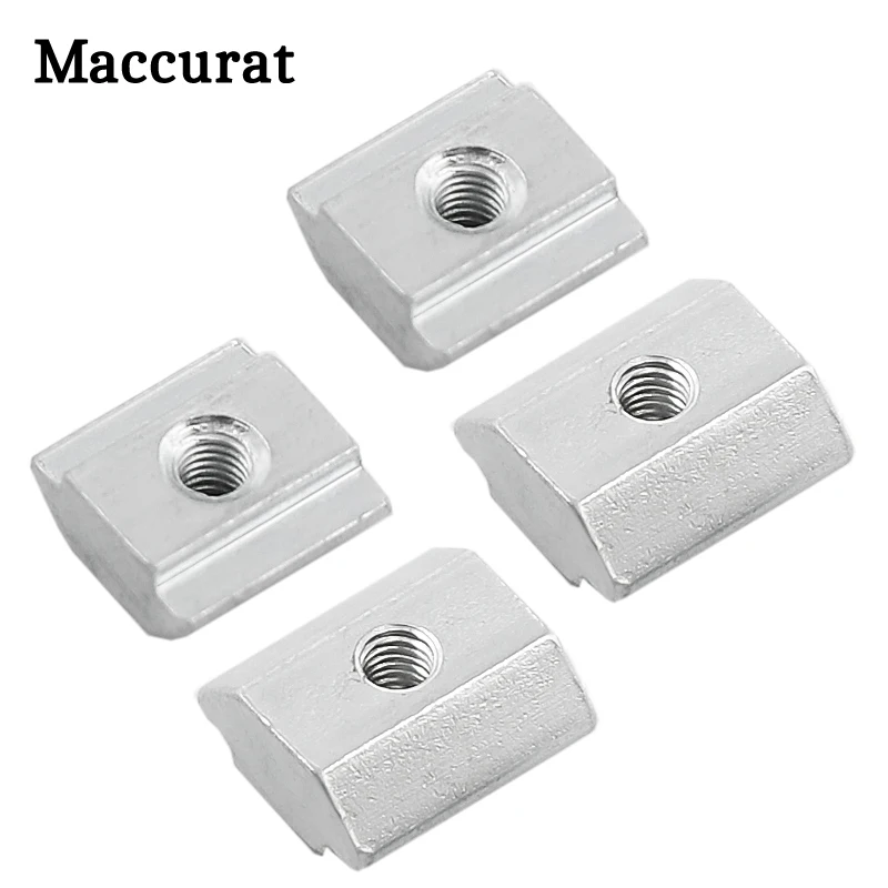 50pcs/lot T Sliding Nut Lock nuts Nuts M3 M4 M5 for 2020 Aluminum Profile Slot 6 Connector Aluminum Accessor 3D Printer Parts 20pcs t sliding nut block square nuts m3 m4 m5 m6 for 2020 aluminum profile slot 6 aluminum connector accessor