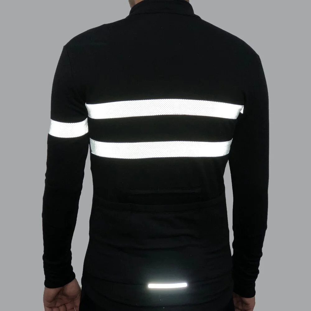 YKYWBIKE 남녀공용 겨울 사이클링 재킷, 열 양털, 전체 소매 도로 자전거 의류, 반사 자전거 재킷, 지퍼 포켓