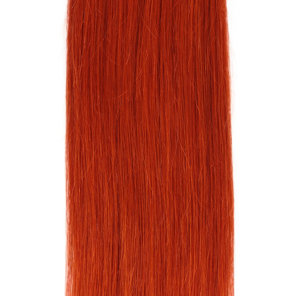 Sleek Straight Human Hair Bundles 30 Inch Ginger Orange Remy Brazilian Hair Extensions Blonde Colored Single Bundles